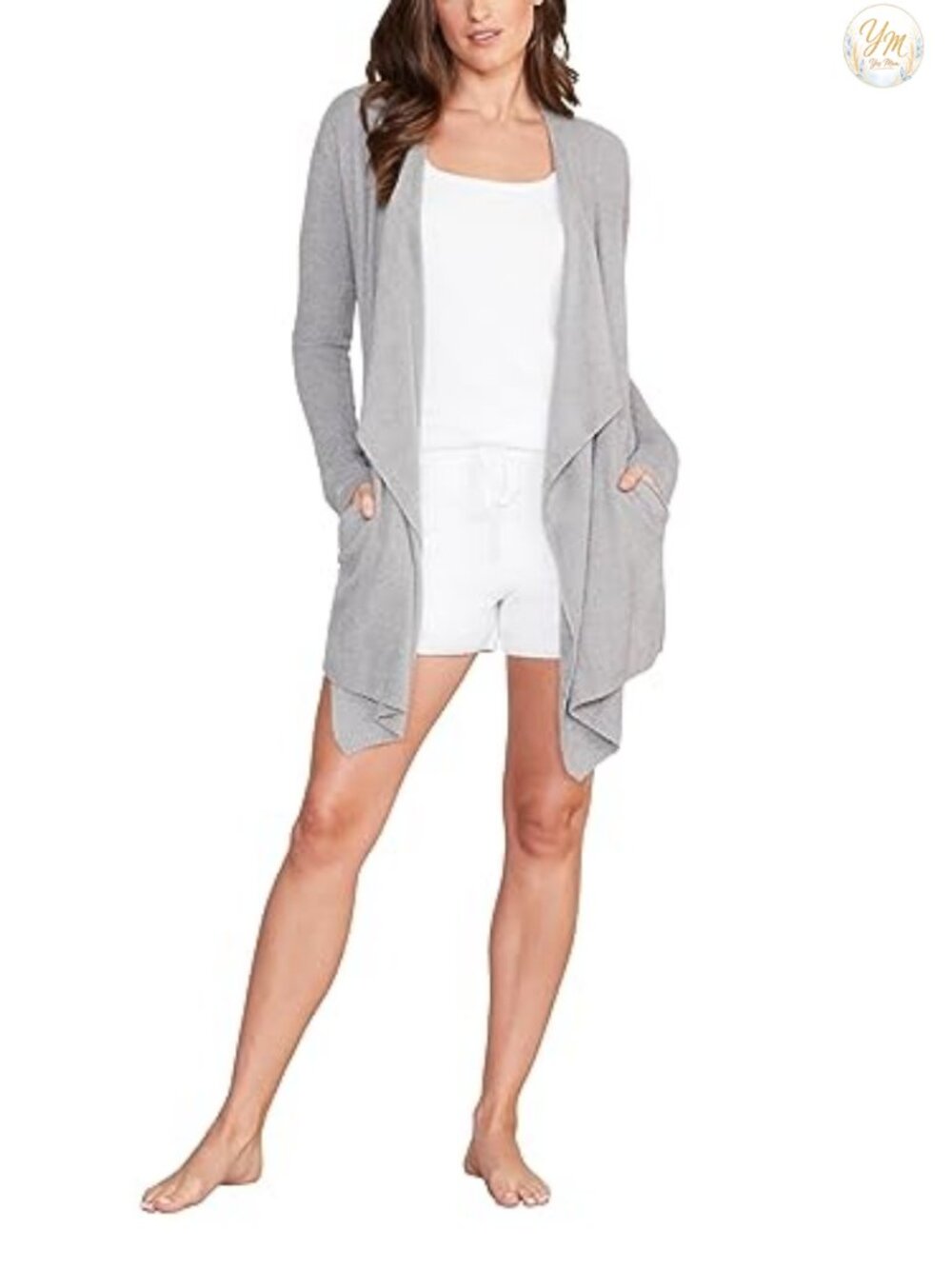 CozyChic Lite Island Wrap Cardigan, Lightweight Knit & Pockets
